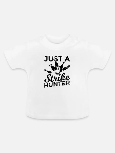 Lustiger Bowler - Baby Bio-T-Shirt mit Rundhals - Weiß