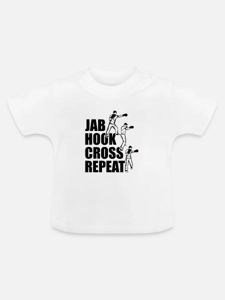 Techniken des Boxens - Baby Bio-T-Shirt mit Rundhals - Weiß