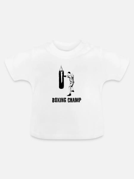 Boxer Motivation - Baby Bio-T-Shirt mit Rundhals - Weiß