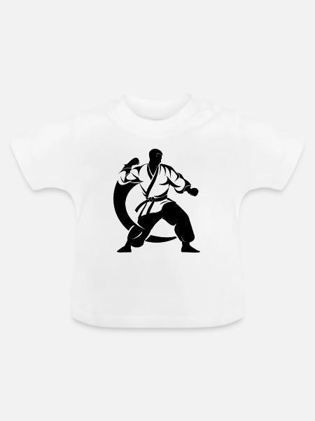 Karateka - Baby Bio-T-Shirt mit Rundhals - Weiß