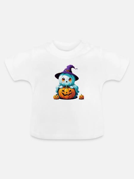 Hexen-Gespenst - Baby Bio-T-Shirt mit Rundhals - Weiß