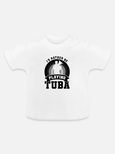 Tuba Spieler Witz - Baby Bio-T-Shirt mit Rundhals - Weiß
