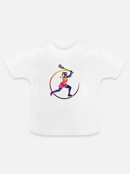 Lacrosse Frau - Baby Bio-T-Shirt mit Rundhals - Weiß