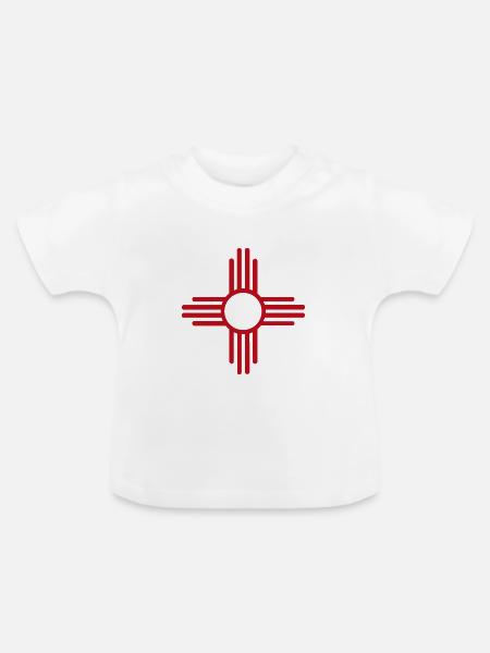 Zia-Symbol - Baby Bio-T-Shirt mit Rundhals - Weiß