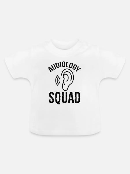 audiology squad - Baby Bio-T-Shirt mit Rundhals - Weiß