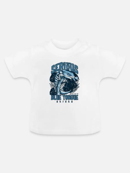 Ernsthaft über Blauzungenskinke Reptilienhalter - Baby Bio-T-Shirt mit Rundhals - Weiß