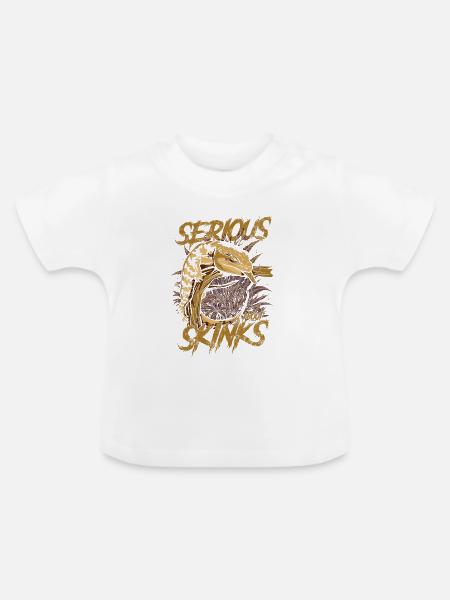 Ernsthaft über Blauzungenskinke Reptilienhalter - Baby Bio-T-Shirt mit Rundhals - Weiß