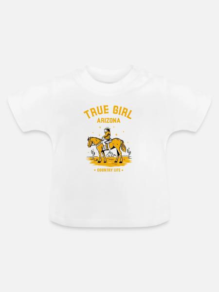TRUE GIRL ARIZONA - Baby Bio-T-Shirt mit Rundhals - Weiß