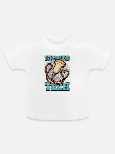 Sonographer Ultrasound Tech Sonography Xray Tech - Baby Bio-T-Shirt mit Rundhals - Weiß