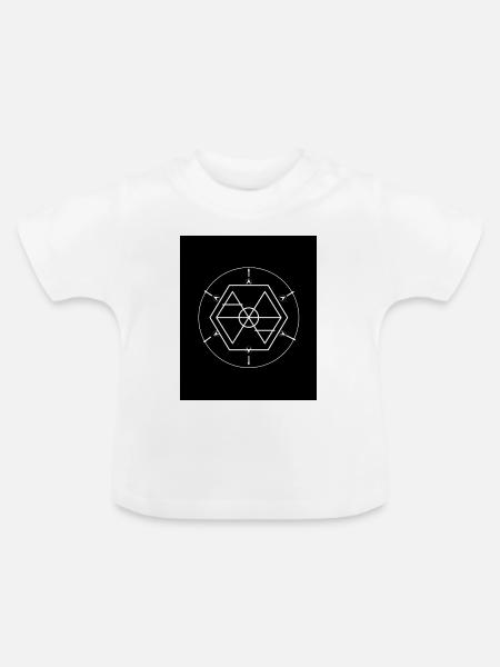 elemental_items Symbol für alle Elemente. - Baby Bio-T-Shirt mit Rundhals - Weiß