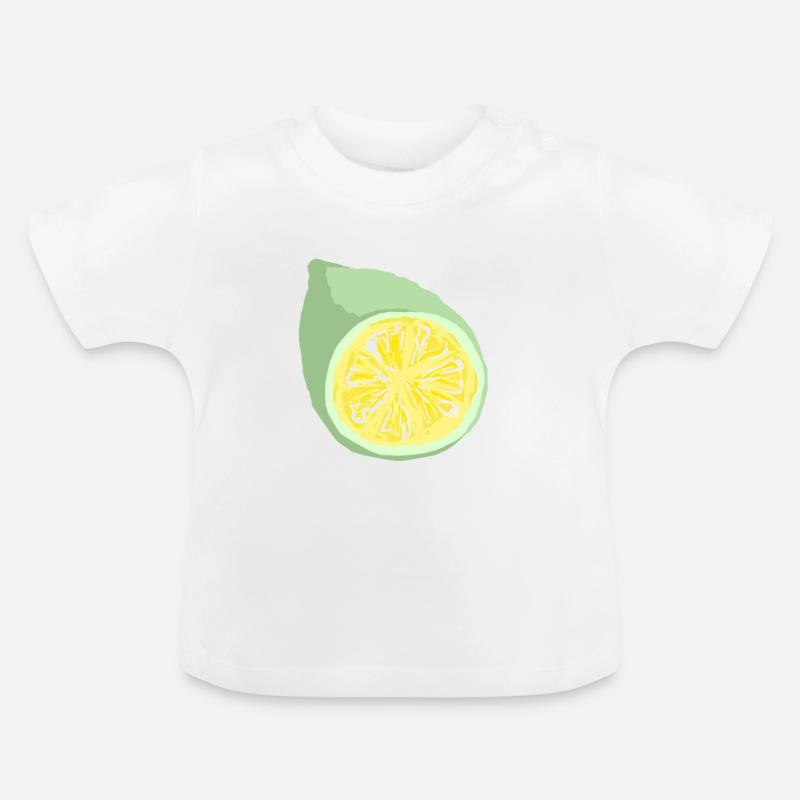 Tranche d’agrumes abstrait - T-shirt bio col rond Bébé - blanc