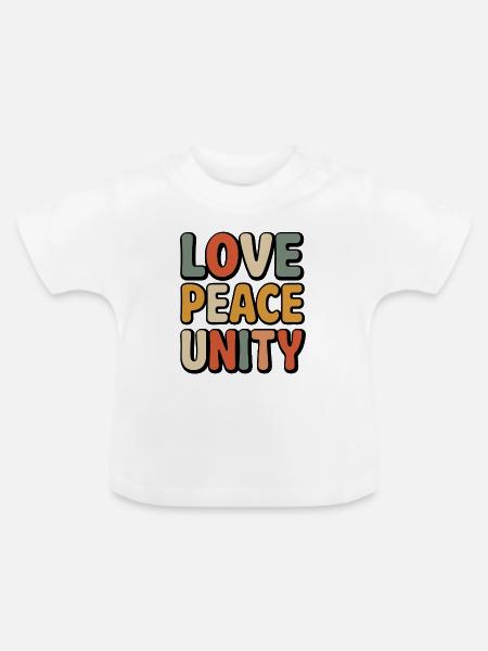 Wähle Freundlichkeit Beende Mobbing - Baby Bio-T-Shirt mit Rundhals - Weiß