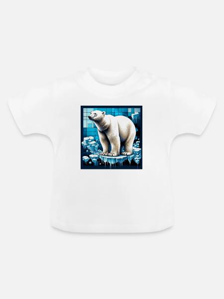 Eisbär - Baby Bio-T-Shirt mit Rundhals - Weiß