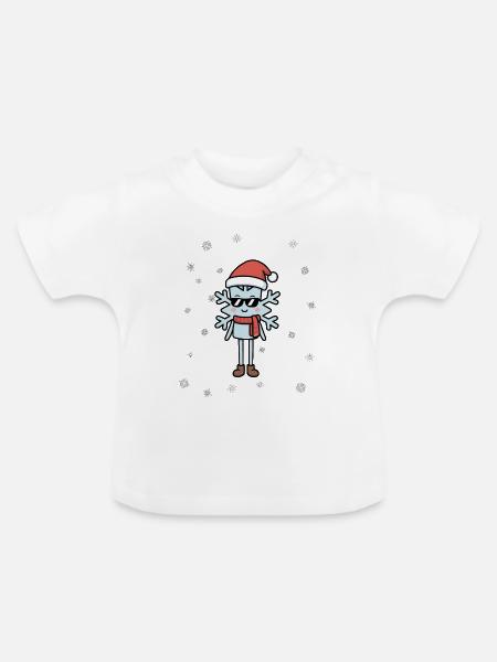 Bereit fürs Chaos Weihnachtsdesign - Baby Bio-T-Shirt mit Rundhals - Weiß