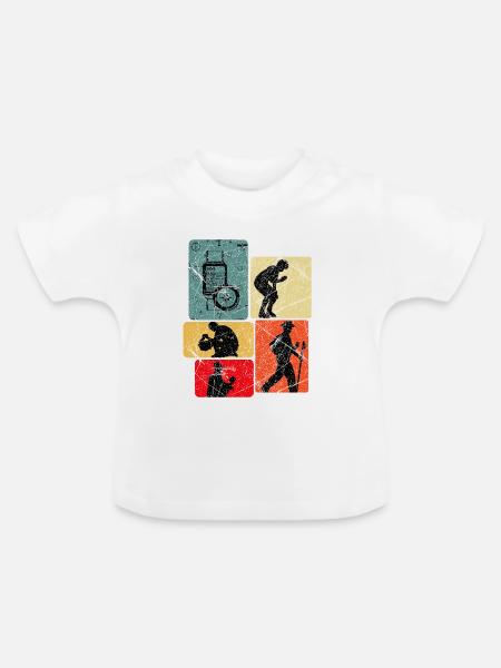 Entdeckerdesign: Expeditionen & Kompass - Baby Bio-T-Shirt mit Rundhals - Weiß