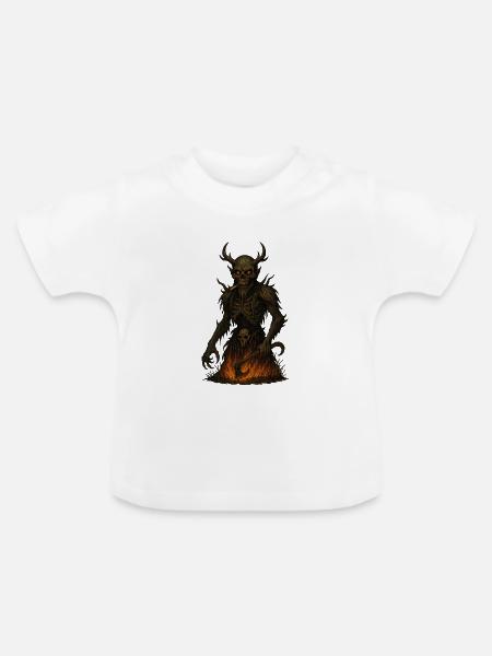 Forest Demon Skull - Baby Bio-T-Shirt mit Rundhals - Weiß