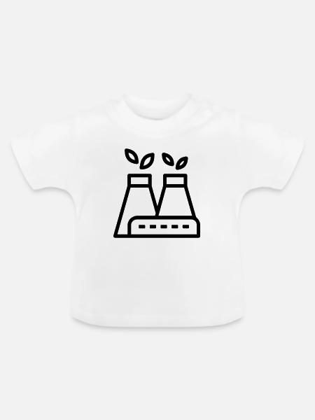Umweltfreundliche Fabrik - Baby Bio-T-Shirt mit Rundhals - Weiß