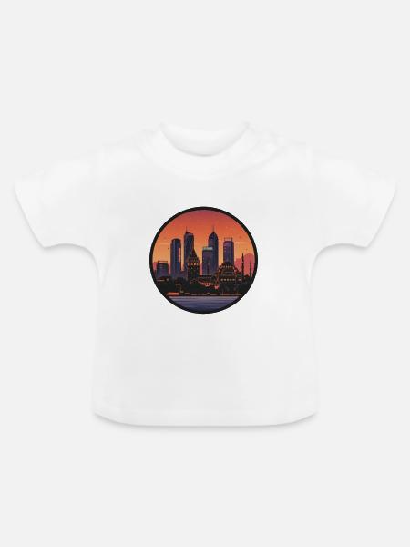 Istanbul Abendstimmung Skyline - Baby Bio-T-Shirt mit Rundhals - Weiß