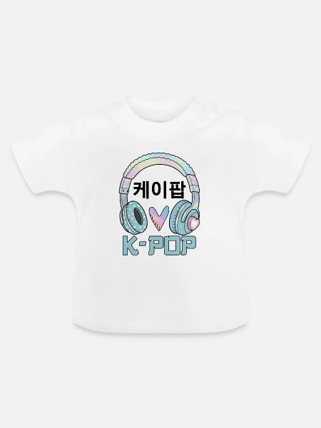 K Pop 케이팝 - Baby Bio-T-Shirt mit Rundhals - Weiß