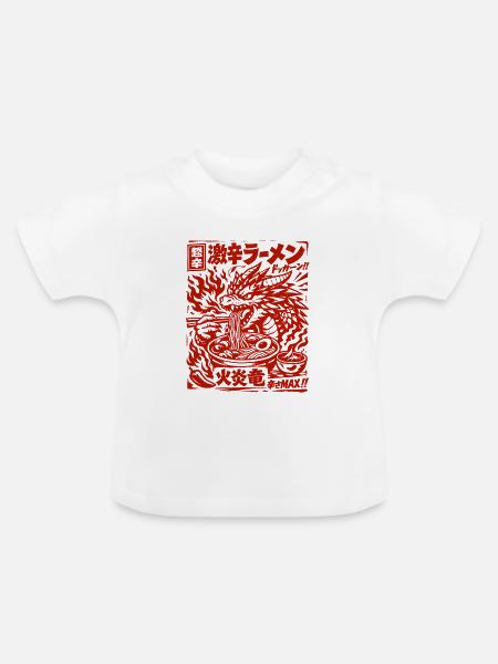 Drachen | Ramen | Nudelsuppe | extra scharf - Baby Bio-T-Shirt mit Rundhals - Weiß