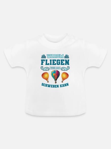 Heißluftballon - Baby Bio-T-Shirt mit Rundhals - Weiß