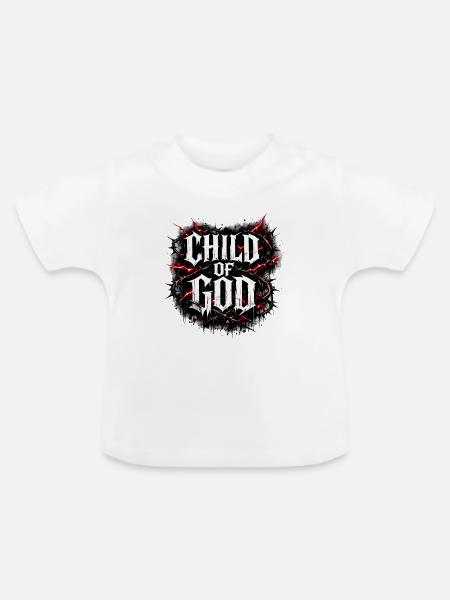 Child of God - Baby Bio-T-Shirt mit Rundhals - Weiß