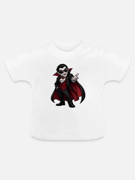 Vampir - Baby Bio-T-Shirt mit Rundhals - Weiß