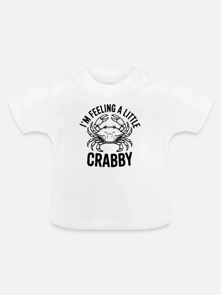 Ich fühle mich ein bisschen mürrisch - Baby Bio-T-Shirt mit Rundhals - Weiß