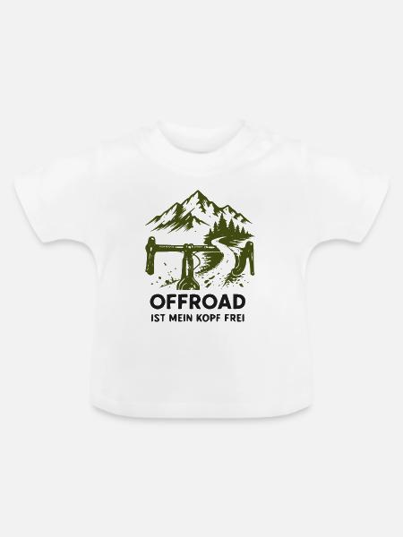 Offroad Freiheit: Berge & Trail - Baby Bio-T-Shirt mit Rundhals - Weiß