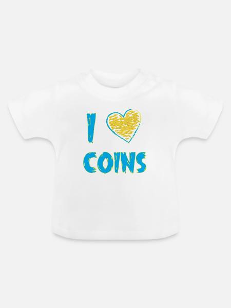 Münzsammler - Baby Bio-T-Shirt mit Rundhals - Weiß