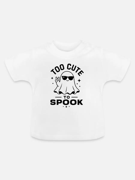 Too Cute To Spook - Baby Bio-T-Shirt mit Rundhals - Weiß