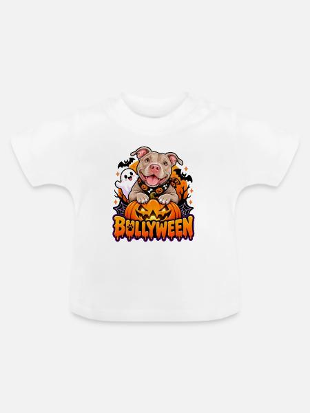 Bullyween - Baby Bio-T-Shirt mit Rundhals - Weiß