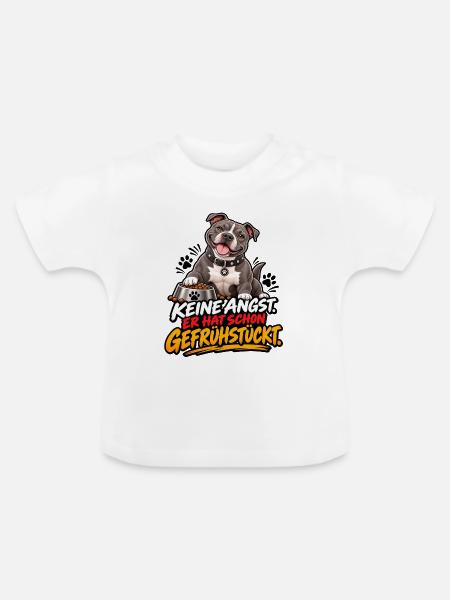 Schon gefrühstückt - Baby Bio-T-Shirt mit Rundhals - Weiß
