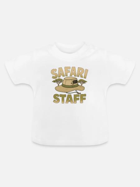Safari Staff - Baby Bio-T-Shirt mit Rundhals - Weiß