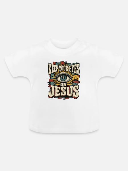 Christlicher Glaube Jesus Geschenk - Baby Bio-T-Shirt mit Rundhals - Weiß