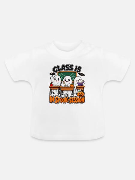 Geisterklasse Spookische Lernrunde - Baby Bio-T-Shirt mit Rundhals - Weiß