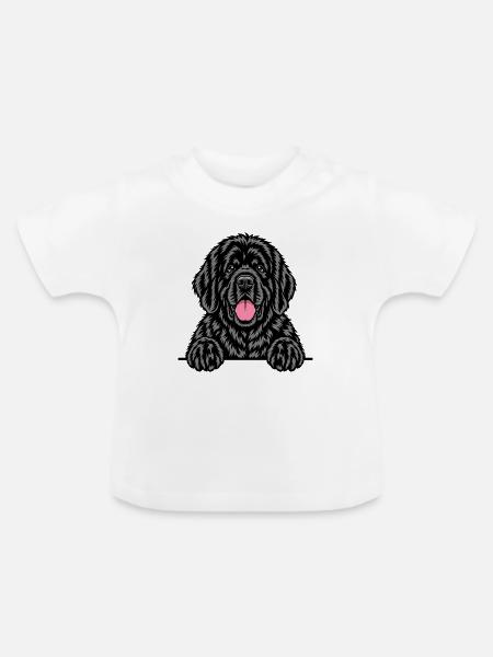 Neufundländer - Baby Bio-T-Shirt mit Rundhals - Weiß