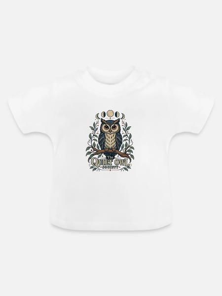 The Quiet Owl Society - Baby Bio-T-Shirt mit Rundhals - Weiß