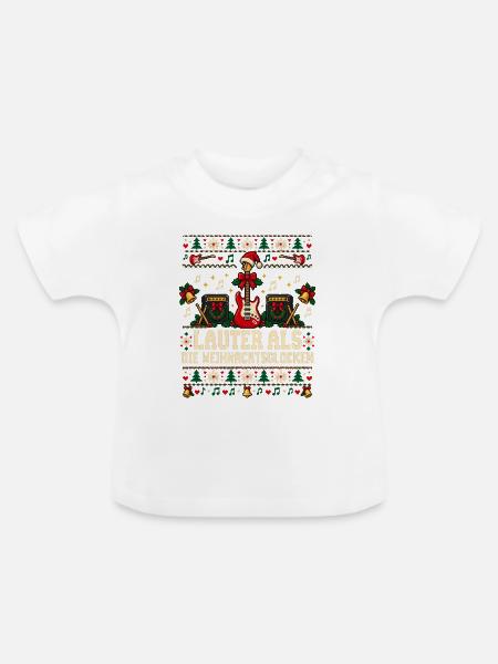 Lauter als die Weihnachtsglocken - Baby Bio-T-Shirt mit Rundhals - Weiß