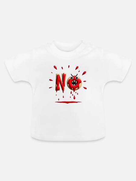 Donut mit bissigen No. - Baby Bio-T-Shirt mit Rundhals - Weiß