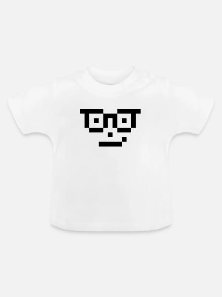 G26 Nur Geek - Baby Bio-T-Shirt mit Rundhals - Weiß