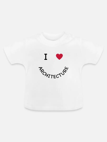 Architecture - Baby Bio-T-Shirt mit Rundhals - Weiß