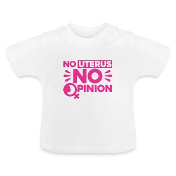 Rechte der Frauen Feministisch Ermächtigung Gesche - Baby Bio-T-Shirt mit Rundhals - Weiß - Vorne