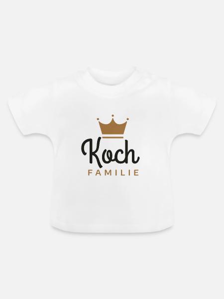 Koch-Familie - Baby Bio-T-Shirt mit Rundhals - Weiß