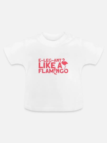 Wie ein Flamingo Amputierte Geschenk - Baby Bio-T-Shirt mit Rundhals - Weiß