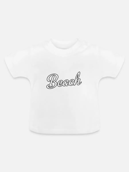 Beach - Baby Bio-T-Shirt mit Rundhals - Weiß