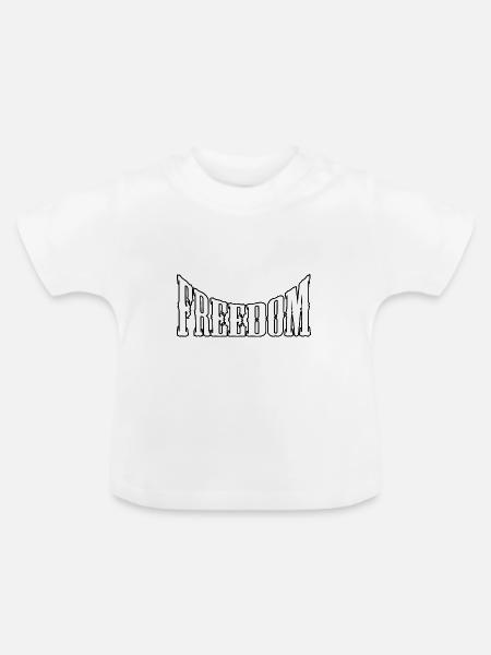Freedom - Baby Bio-T-Shirt mit Rundhals - Weiß