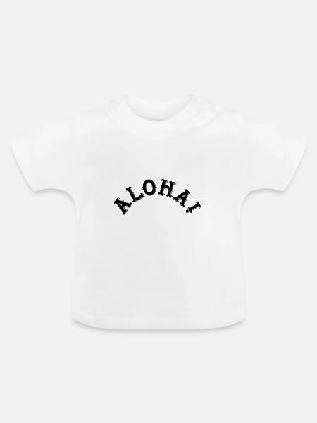 Aloha - Baby Bio-T-Shirt mit Rundhals - Weiß