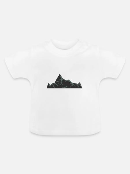 Berge - Baby Bio-T-Shirt mit Rundhals - Weiß