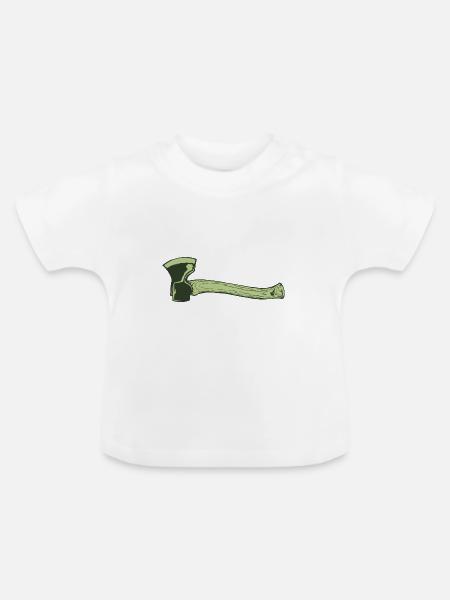 Axt - Baby Bio-T-Shirt mit Rundhals - Weiß